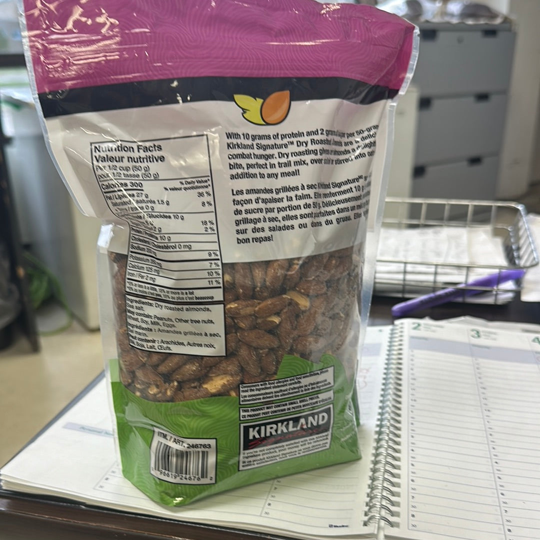 DRY ROASTED ALMONDS SEASONED WITH SEA SALT