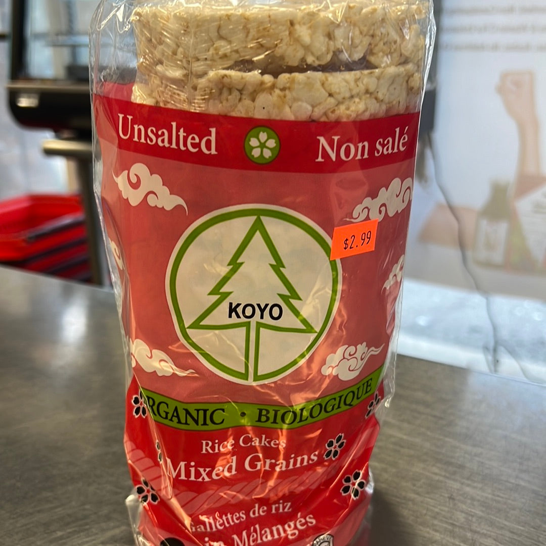 GLUTEN-FREE ORGANIC RICE CAKES - MIXED GRAIN - UNSALTED