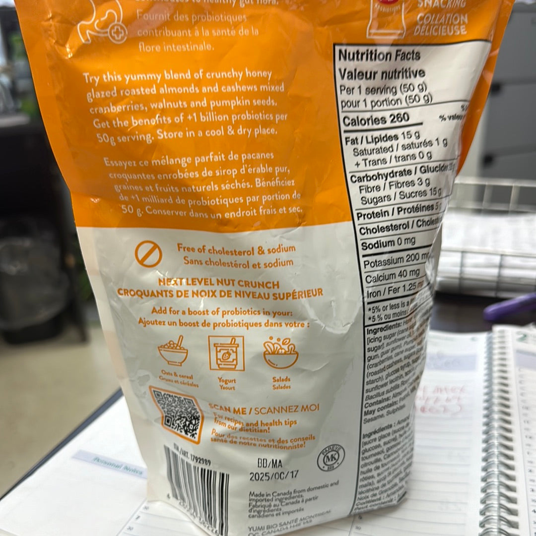 YUMI PROBIOTICS HONEY ROASTED NUT CRUNCH
