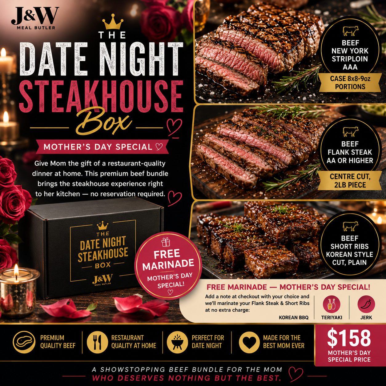 The Date Night Steakhouse Box — Mother's Day Special