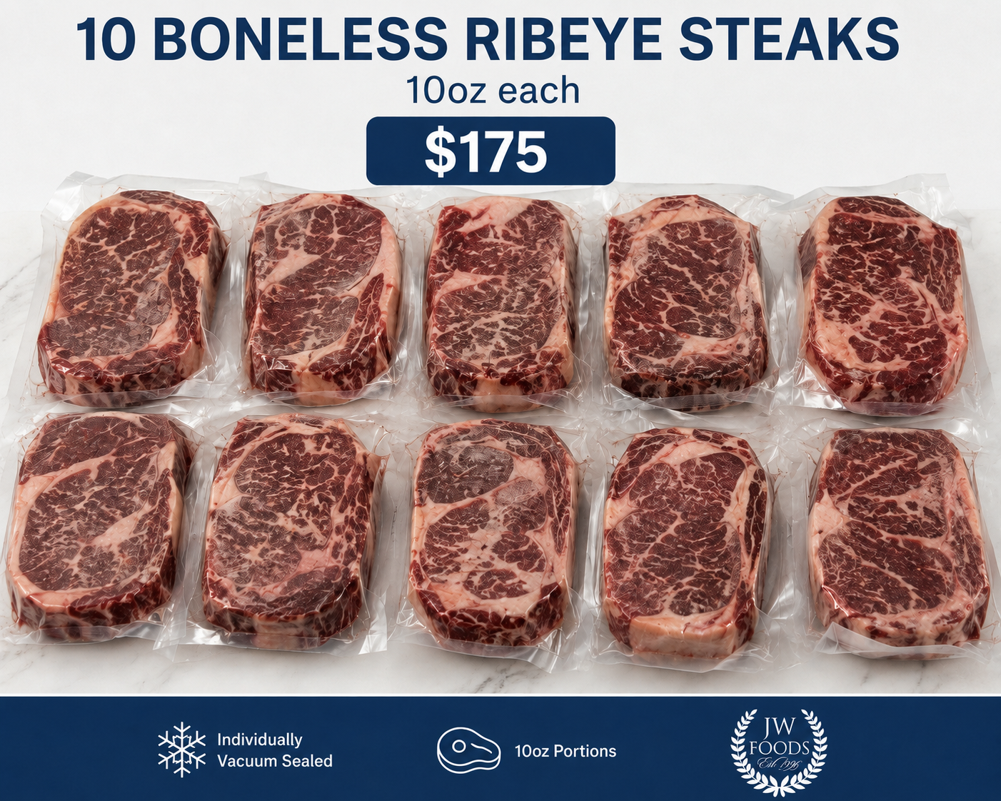AAA BEEF RIBEYE STEAK SPECIAL 10x10oz