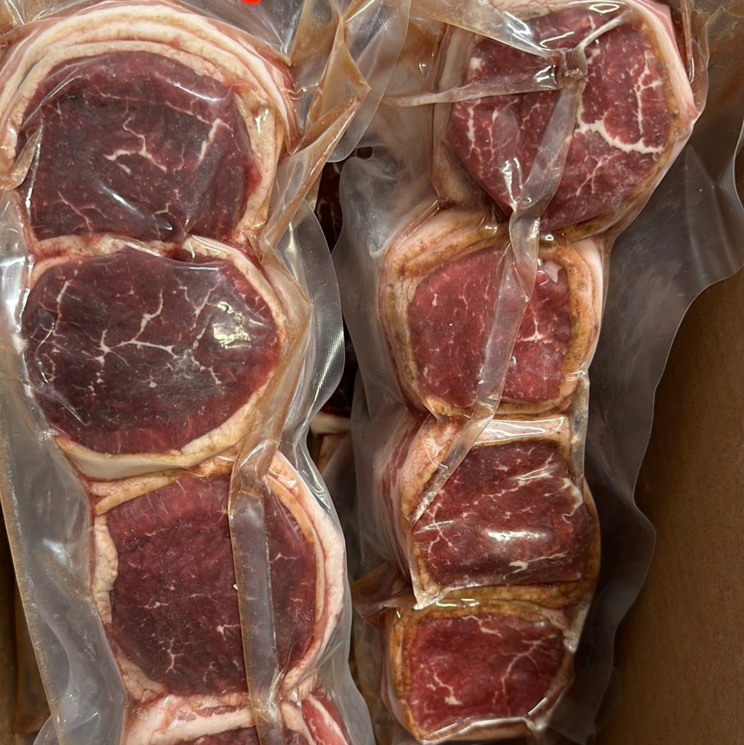 BEEF TENDERLOIN - BACON WRAPPED - 4x4oz PACK