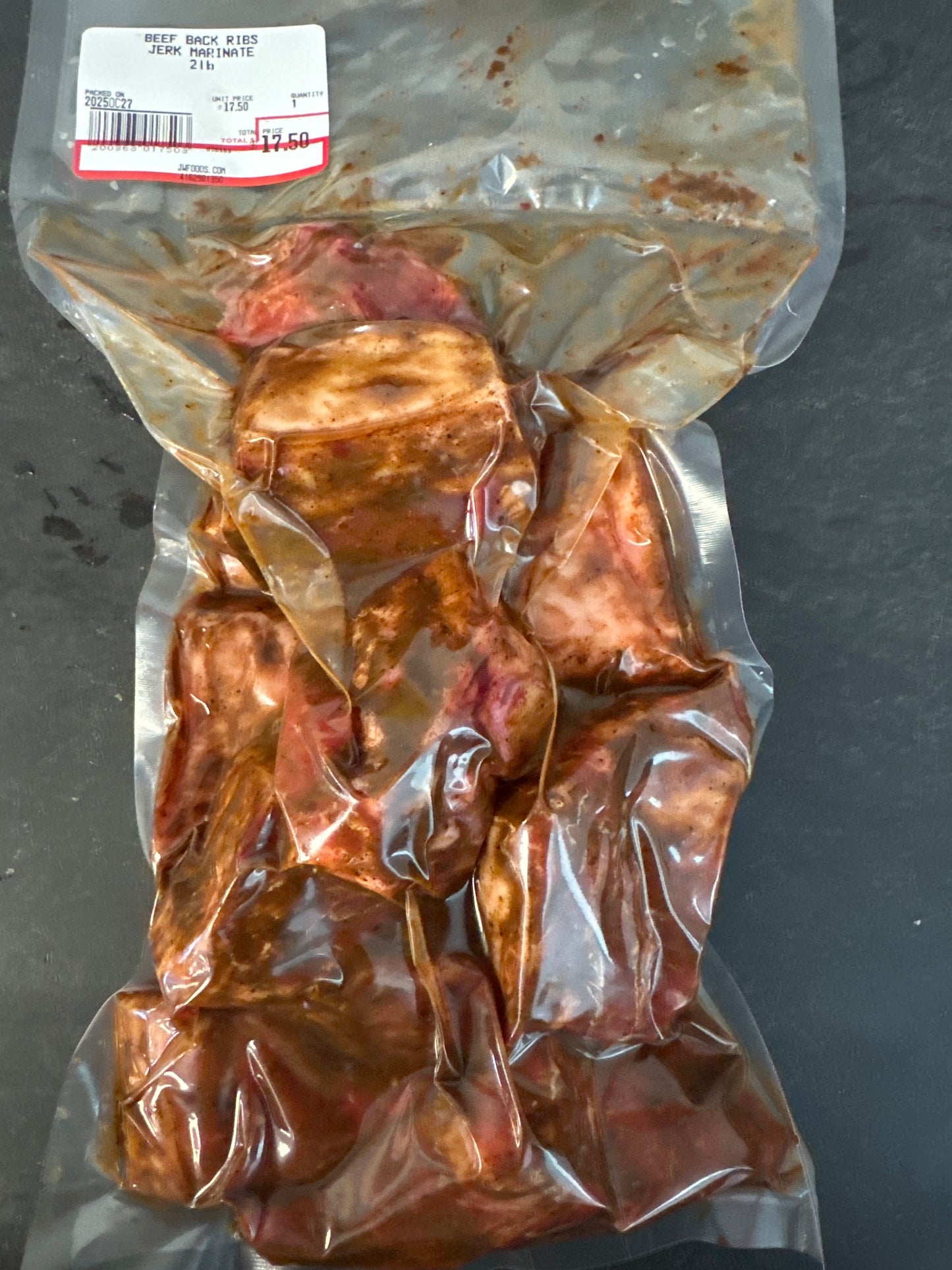 BEEF BACK RIBS MARINATED JERK STYLE CARIBBEAN CUT