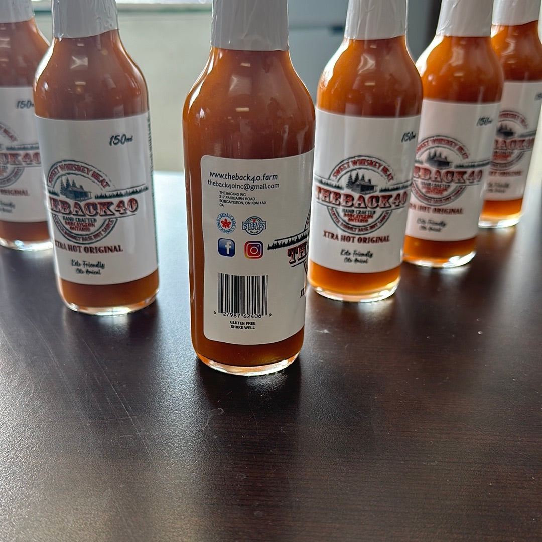 THE BACK 40 SWEET WHISKEY HEAT XTRA HOT ORIGINAL