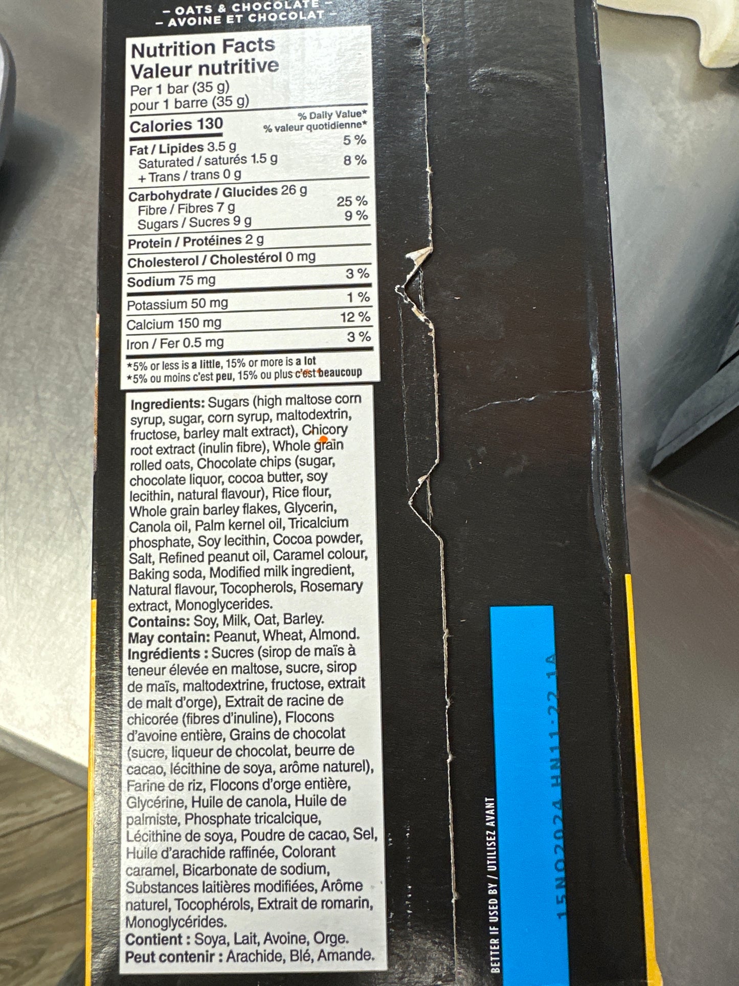FIBRE 1 CHEWY BARS OATS & CHOCOLATE