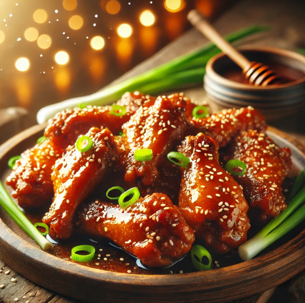 CHICKEN WINGS - HONEY GARLIC MARINATD