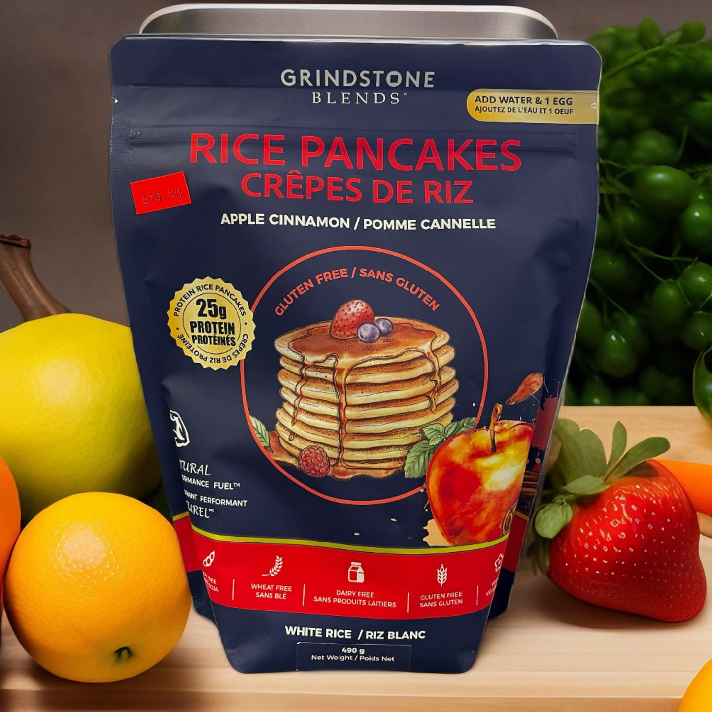 GRINDSTONE BLENDS - PROTEIN RICE PANCAKES - APPLE CINNAMON