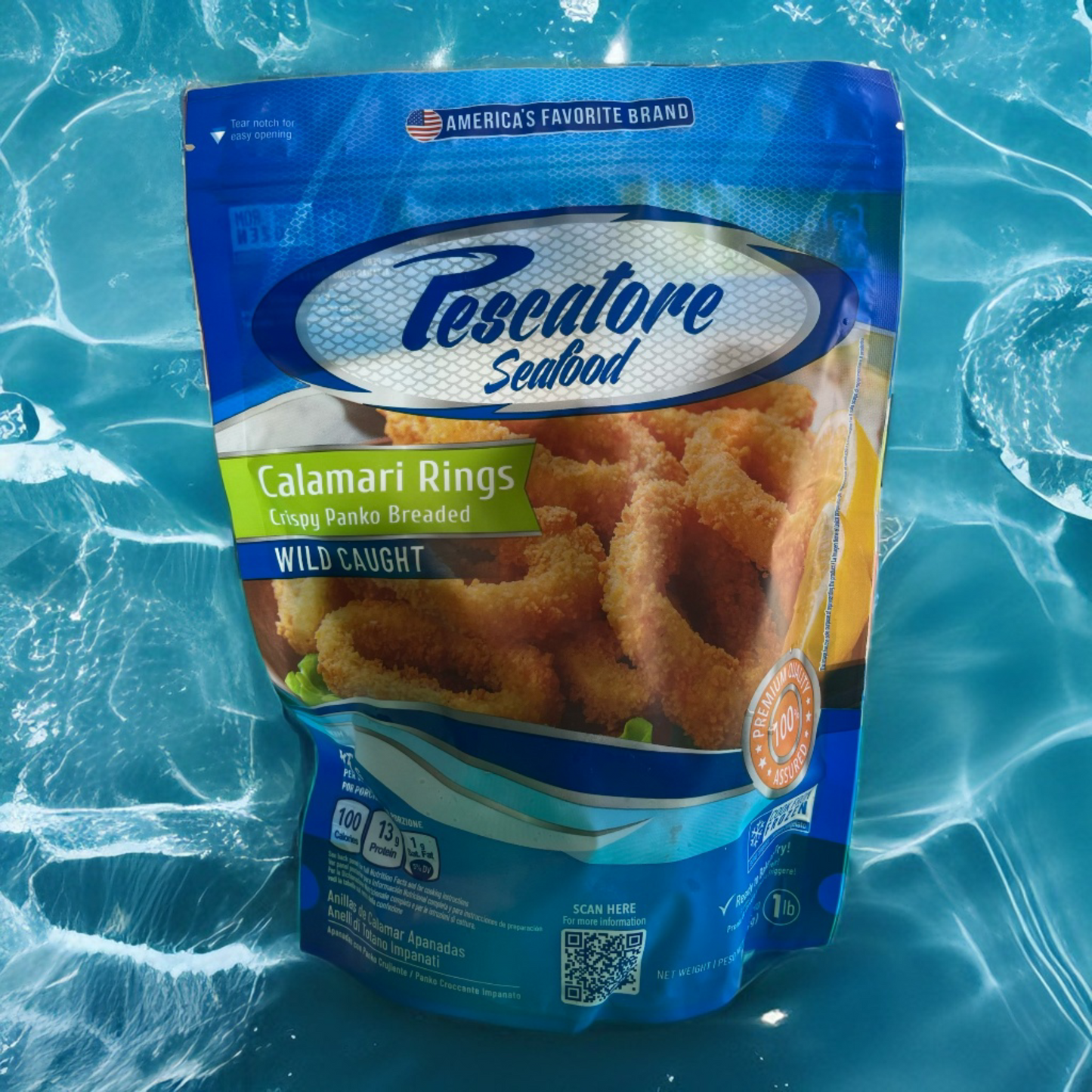 SQUID RINGS BREADED - 1LB BAG