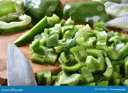 GREEN PEPPERS - DICED