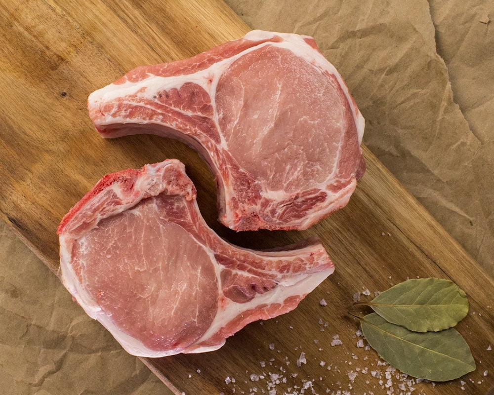 PORK CHOPS - BONE-IN - 6oz potion