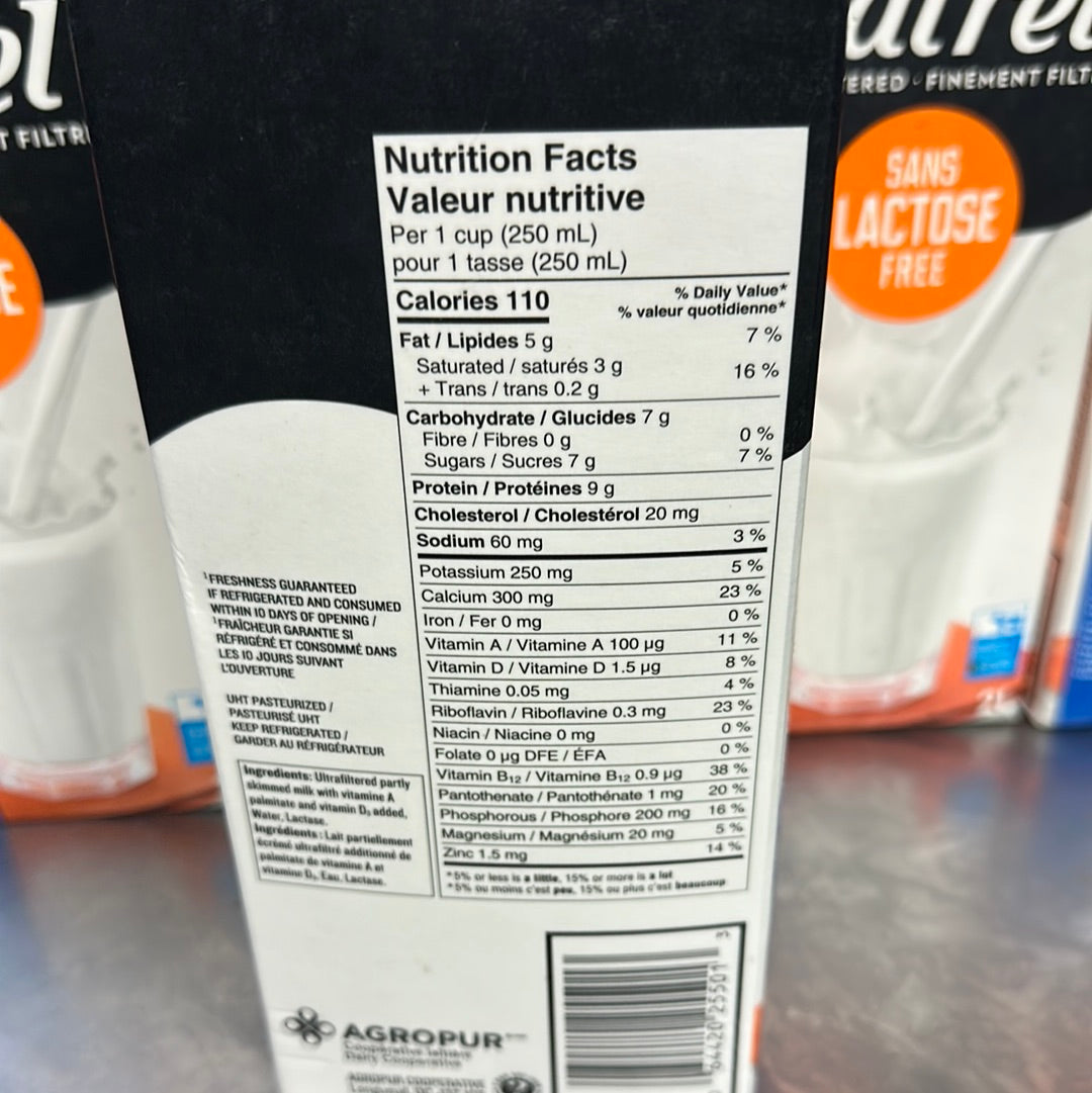 NATREL FINE FILTERED LACTOSE FREE MILK