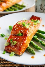 Salmon Fillet - Teriyaki Flavoured - Cooked & Portioned