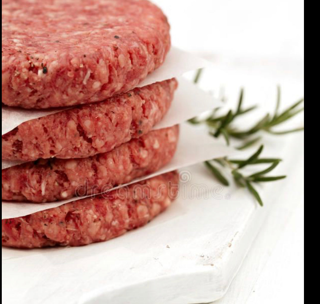 6OZ CASE BUTCHER BEEF BURGERS