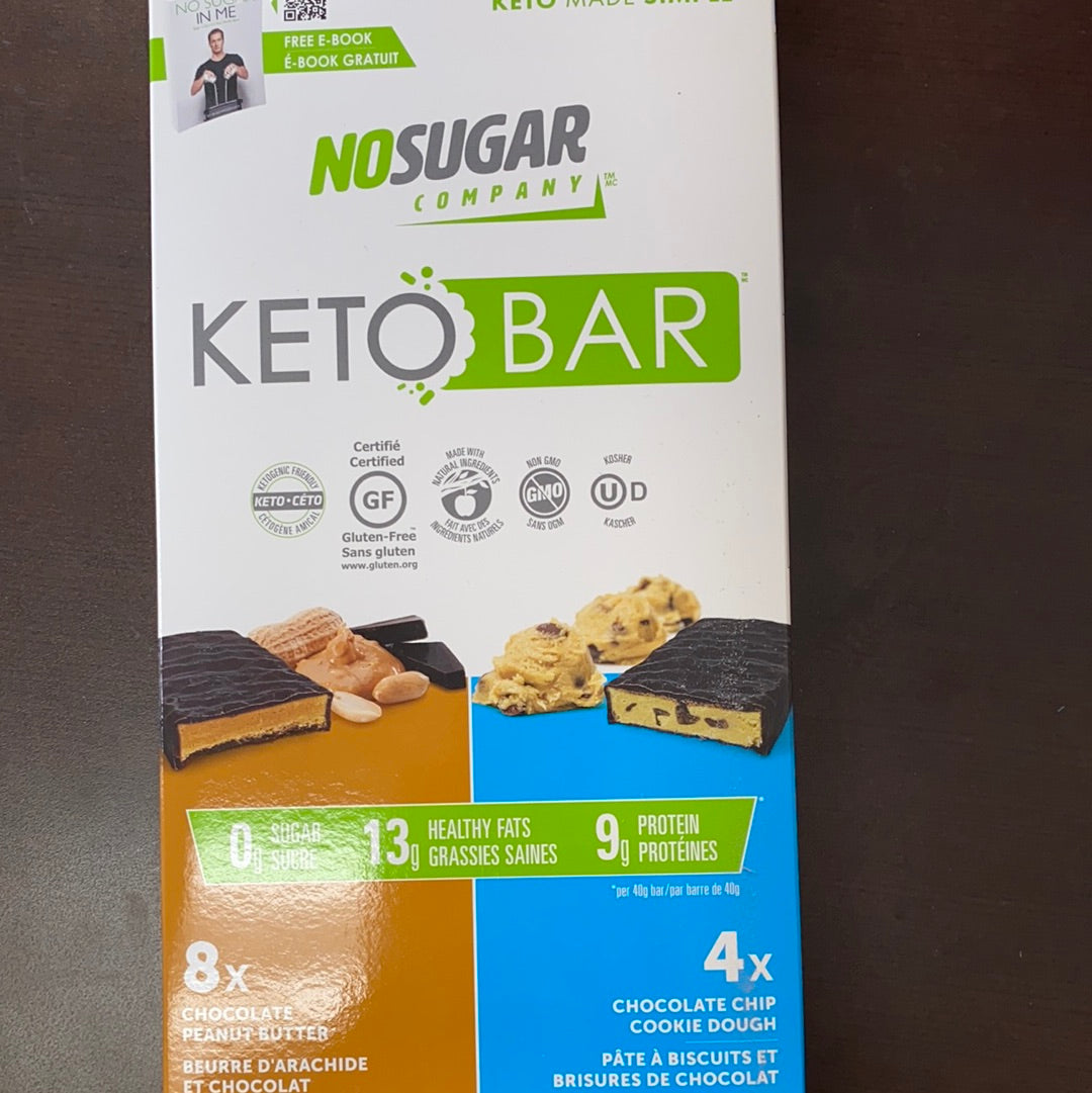 NO SUGAR KETO BAR - CHOCOLATE PEANUT BUTTER - 40g