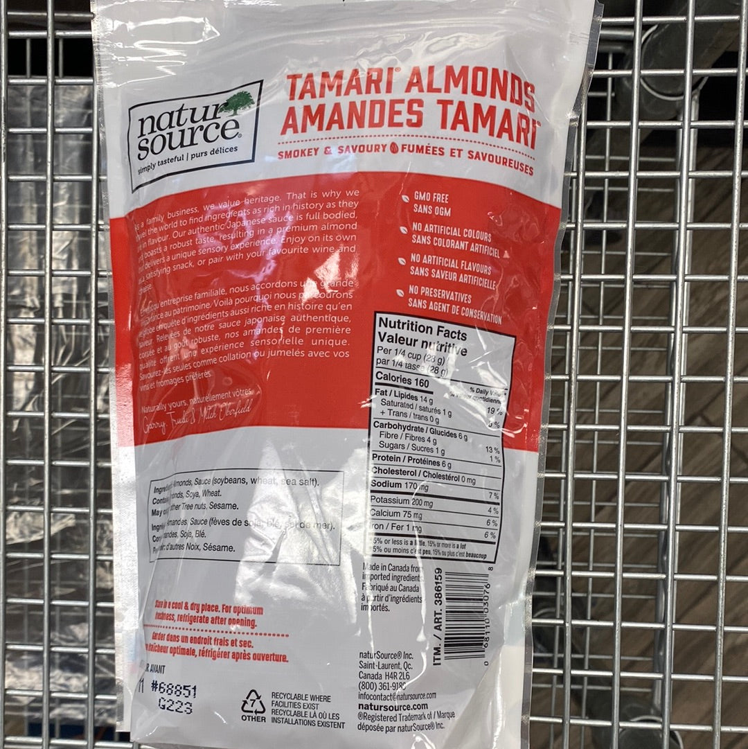 NATUR SOURCE TAMARI ALMONDS SMOKEY & SAVOURY