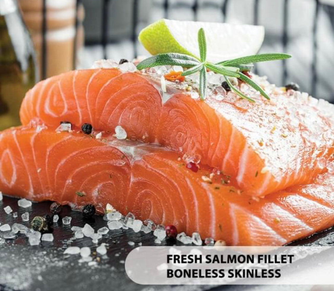 SALMON FILLET - WHOLE, SKIN-OFF, Canadian Atlantic