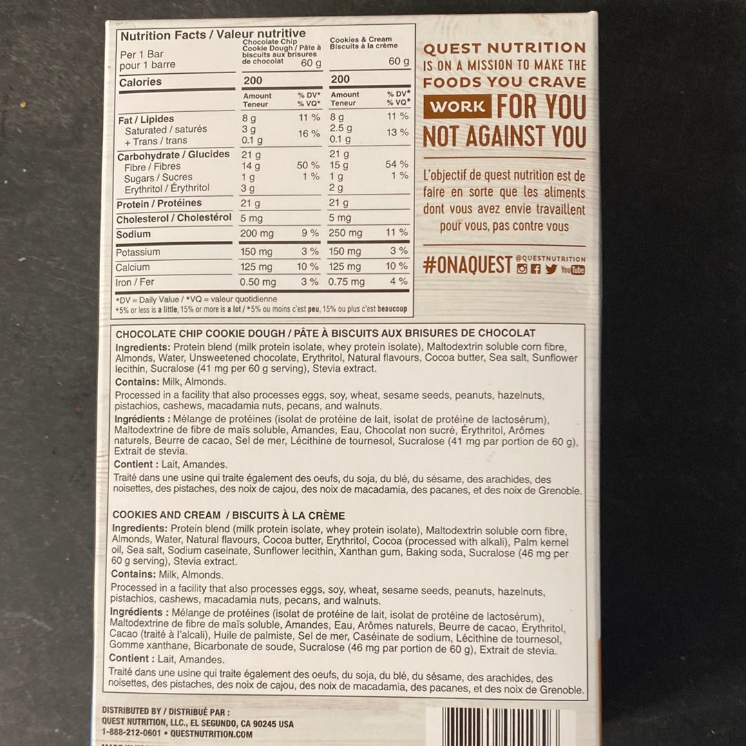 QUEST PROTEIN BARS - CASE