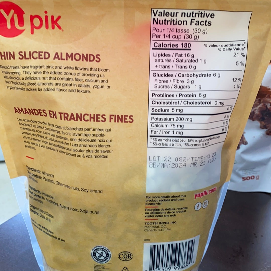YU PIK THIN SLICED ALMONDS