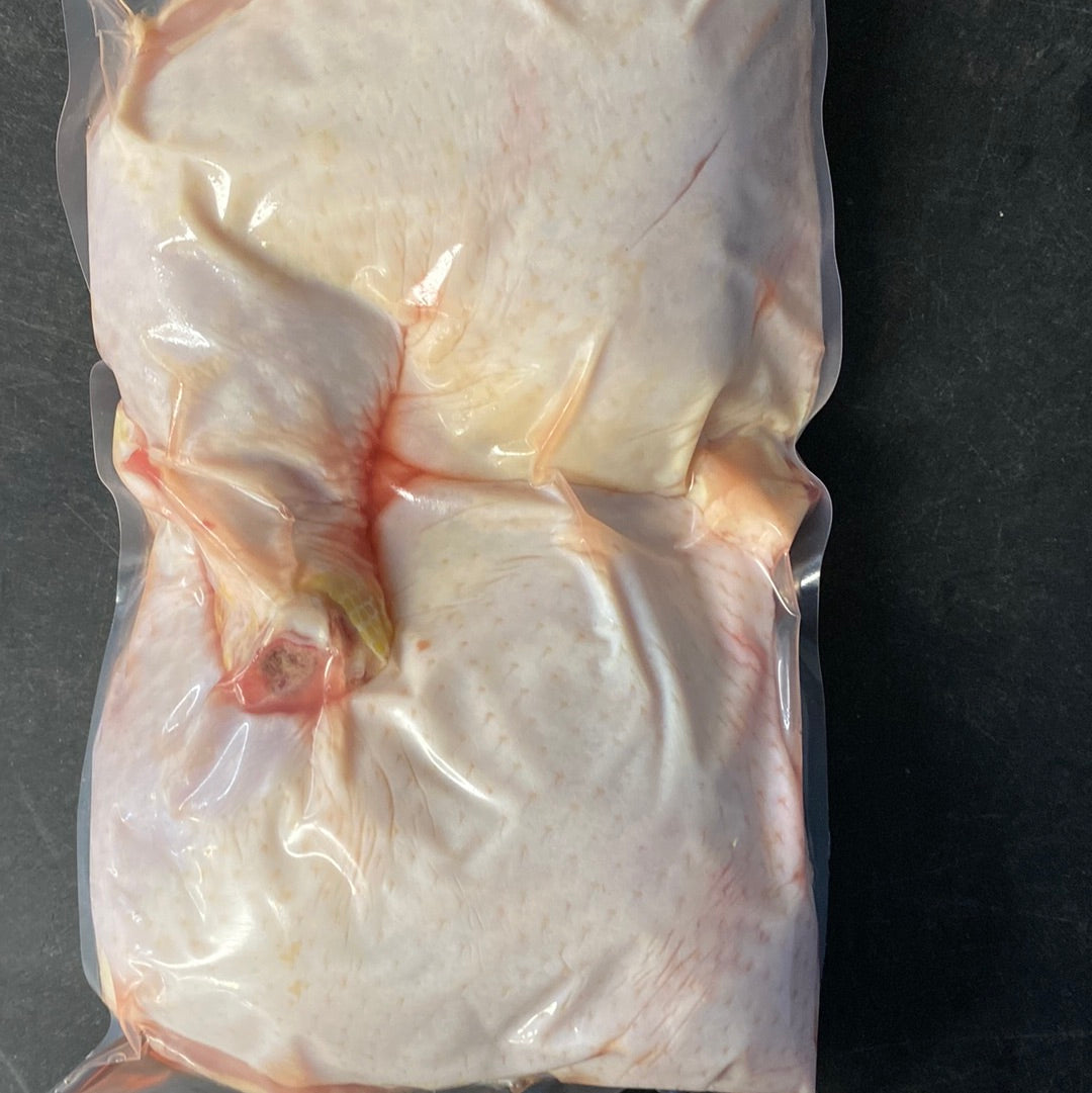 CHICKEN LEGS - BACK ATTACHED - 40LBS - Approx: 12PKGS X 3.0-3.5LBS/PKG(2-3PCS)