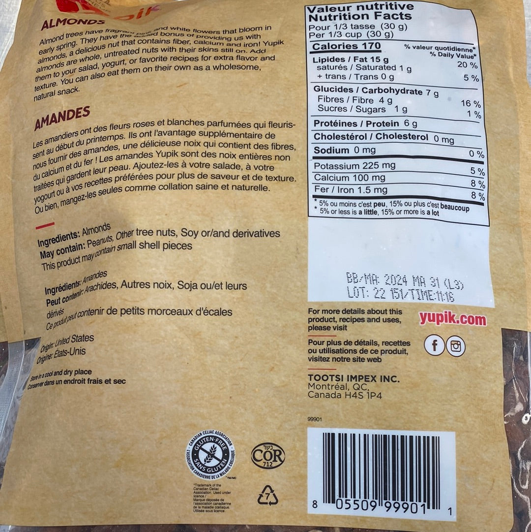 YU PIK RAW ALMONDS