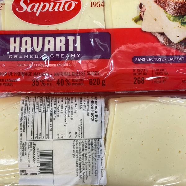 SAPUTO HAVARTI LATOSE FREE CHEESE J&W Meal Butler