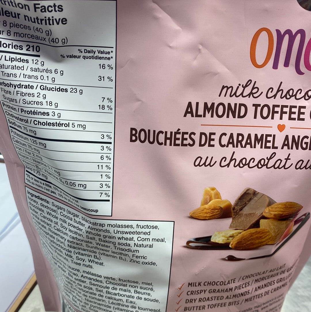 OMG MILK CHOCOLATE ALMOND TOFFEE CLUSTERS