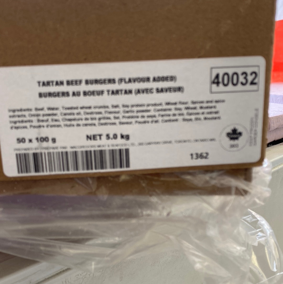 MCGREGOR TARTAN BEEF BURGERS - Case