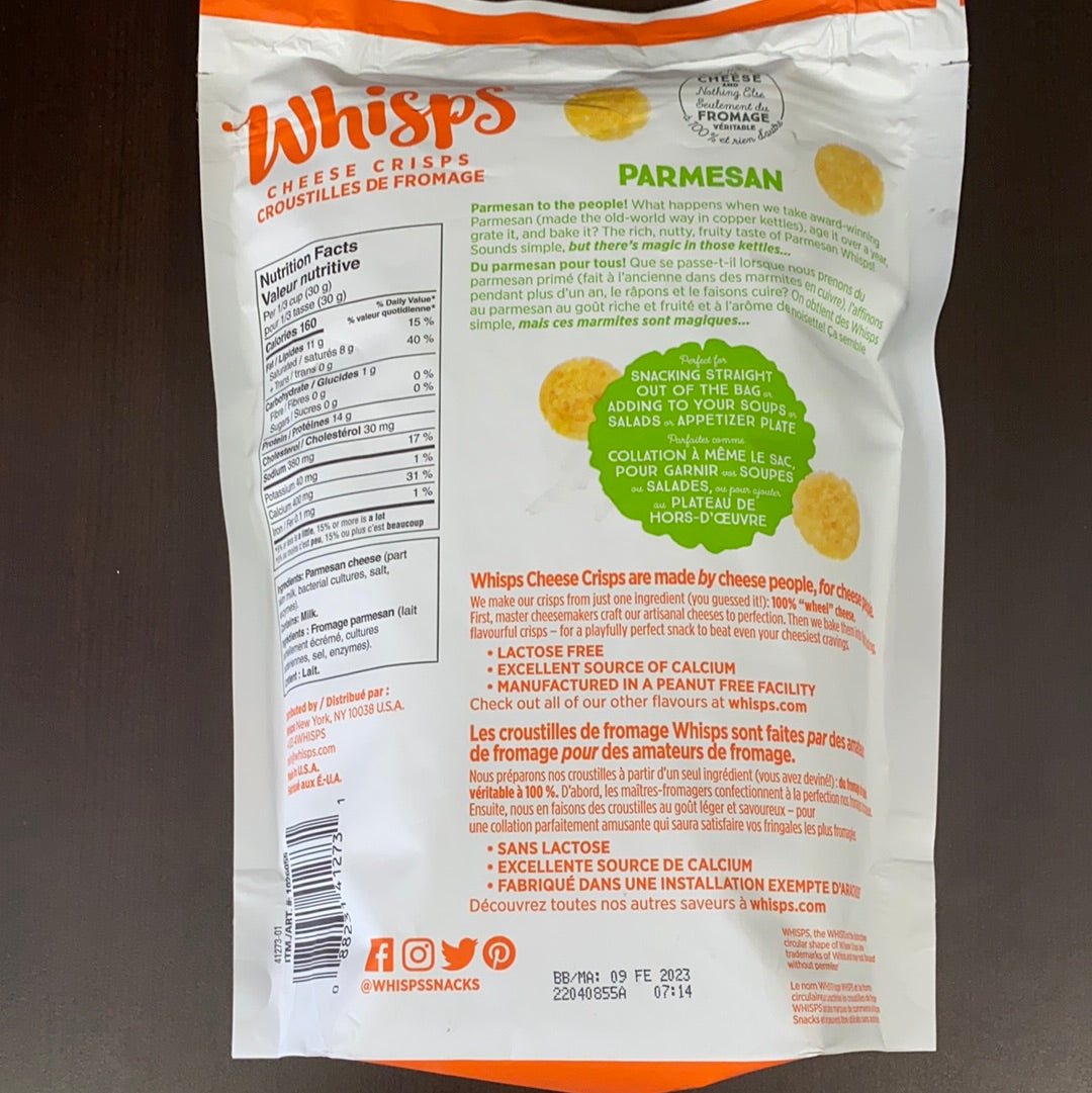 WHISPS CHEESE CRISPS PARMESAN