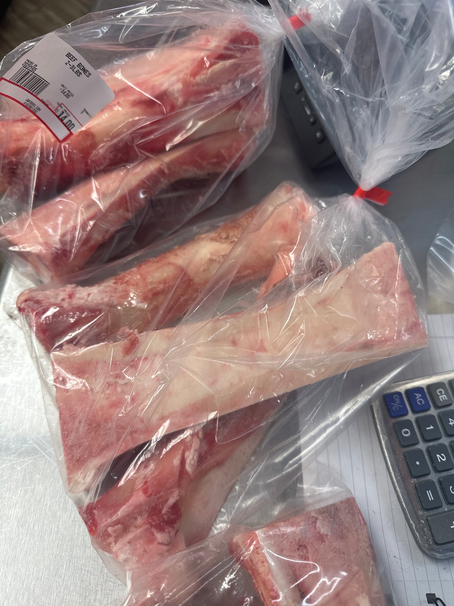 BEEF BONES - 2-3lbs PKG CANOE STYLE
