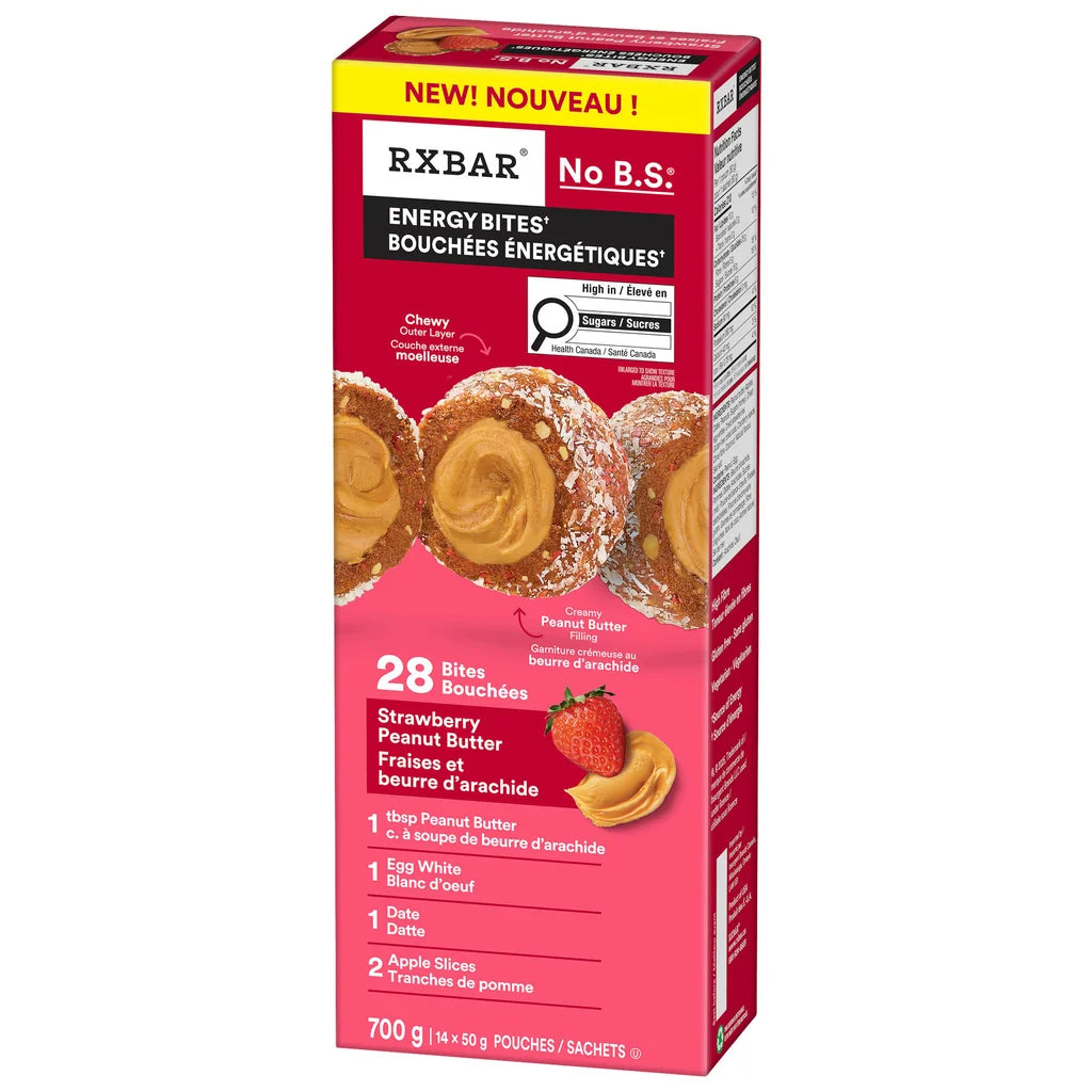 RXBAR - ENERGY BITES - STRAWBERRY PEANUT BUTTER - 50G(2/PKG)