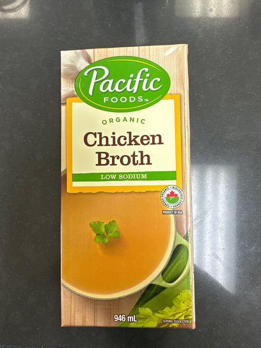 ORGANIC CHICKEN BROTH - PACIFIC BRAND - 946ML
