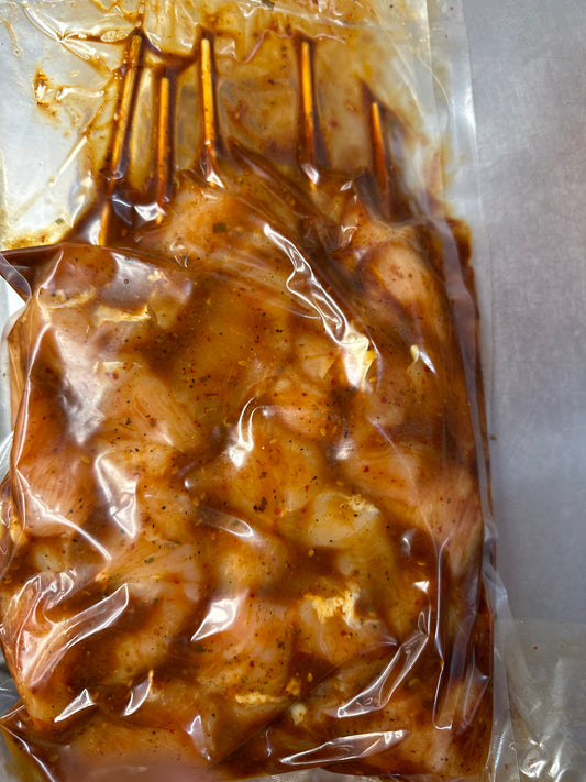 CHICKEN KOREAN SOUVLAKI