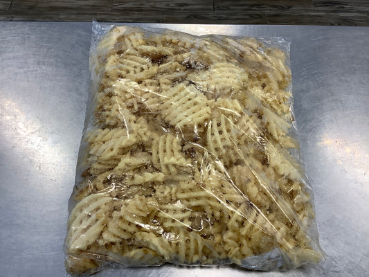 CRISPY-LATTICE CUT SKIN-ON FROZEN FRIES POTATOES