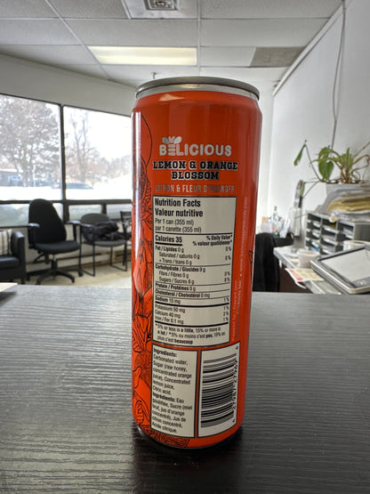 BELCIOUUS-LEMON & ORANGE BLOSSOM HONEY INFUSED SPARKLING BEVERAGE