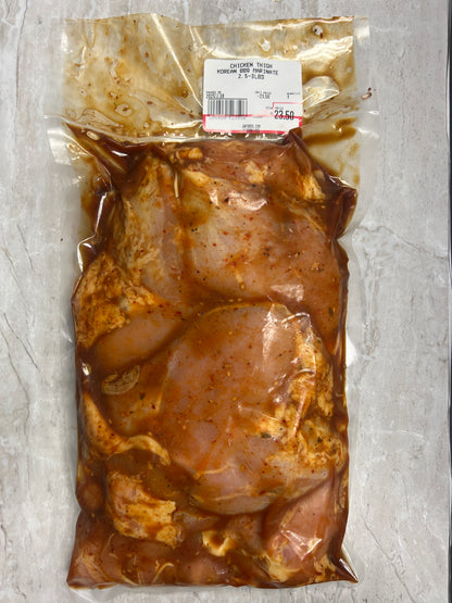 CHICKEN THIGHS - BONELESS SKINLESS (2.5-3.0lbs x 1bg)