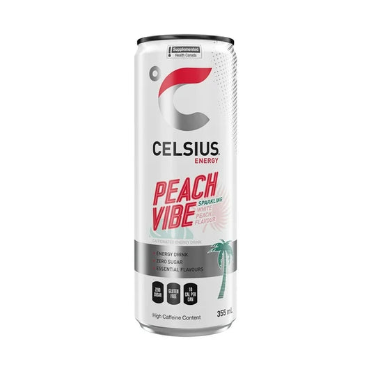 CELSIUS ENERGY-PEACH VIBE SPARKLING WHITE PEACH