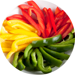MIXED PEPPER STRIPS - Green, Red & Yellow