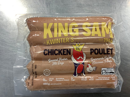 KING WINTER’S-CHICKEN GOURMET KOSHER HOT DOGS