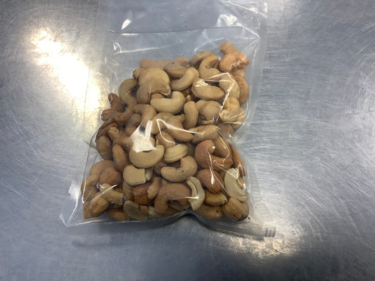 ROASTED WHOLE UNSALTED CASHEWS-1/2LB BAGS