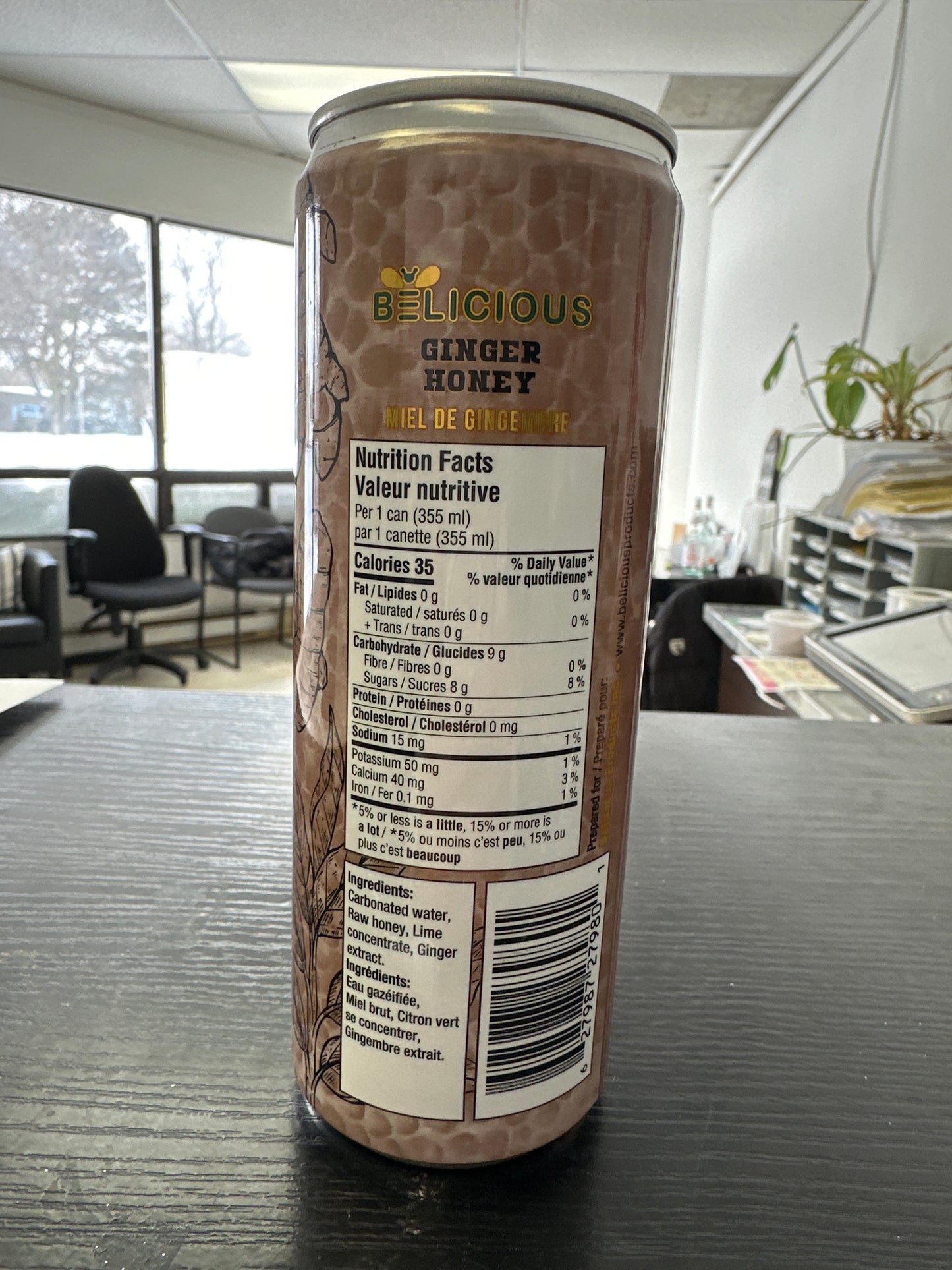 BELICIOUS-GINGER HONEY -HONEY INFUSED SPARKLING BEVERAGE