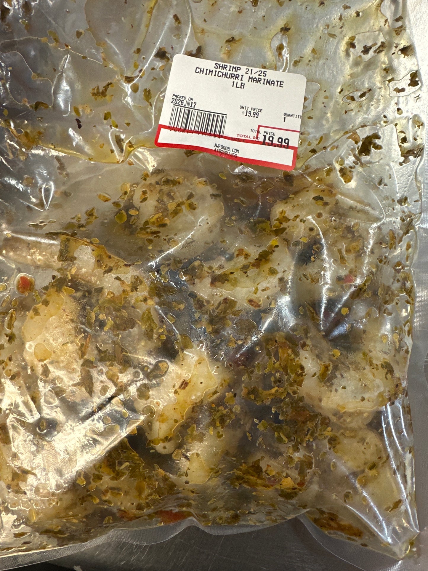 SHRIMP 21/25 MARINATED IN CHIMICHURRI 1LB