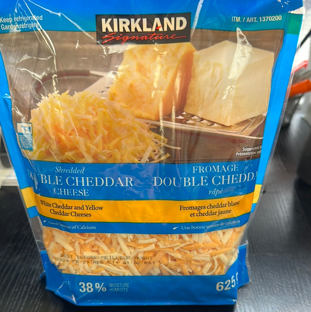 SHREDDED DOUBLE CHEDDAR CHEESE - 625g