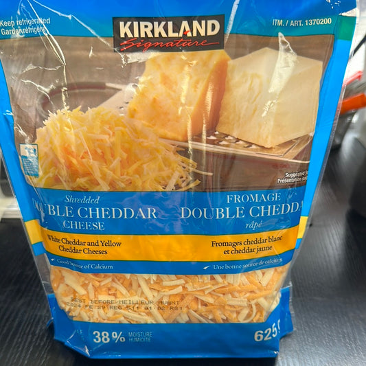 SHREDDED DOUBLE CHEDDAR CHEESE - 625g