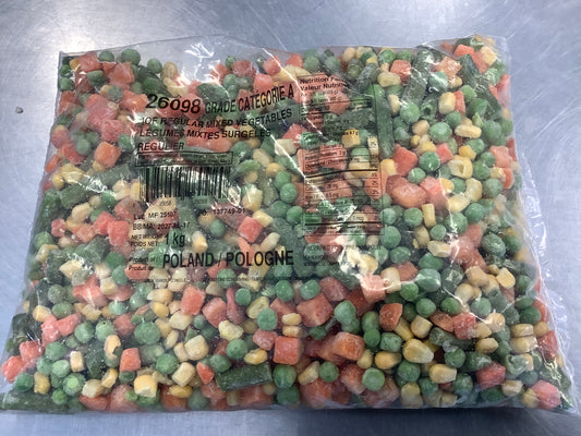 MIXED VEGGIES-PEAS,CARROTS,GREEN BEANS,CORN - 1KG BAG