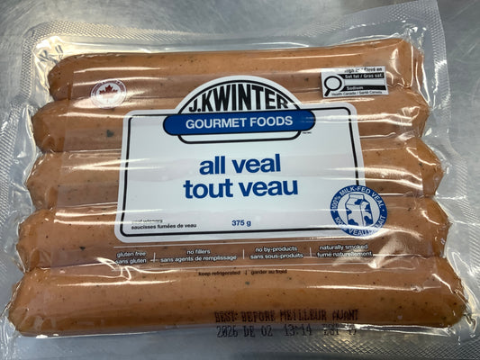 J.KWINTER -ALL VEAL HOT DOGS 375g