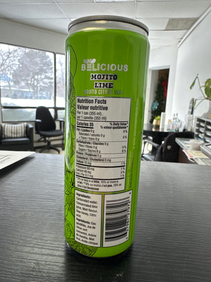 BELICIOUS-MOJITO LIME HONEY INFUSED SPARKLING BEVERAGE