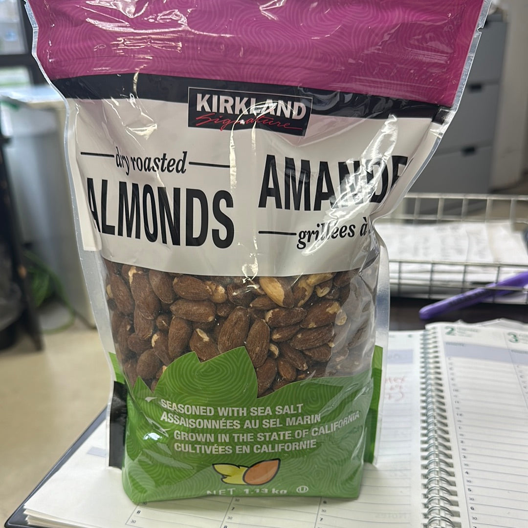 DRY ROASTED ALMONDS SEASONED WITH SEA SALT