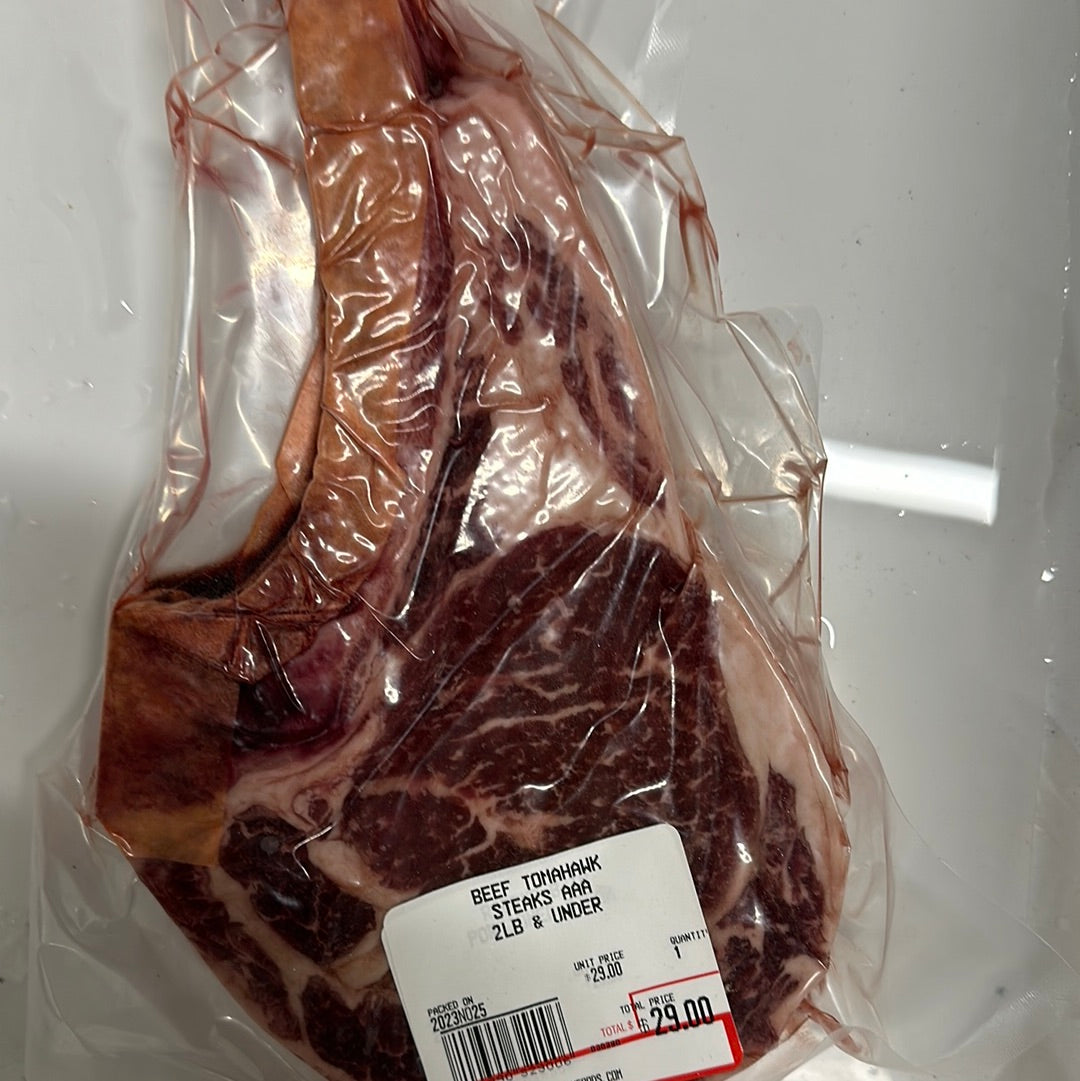 BEEF TOMAHAWK STEAKS AAA