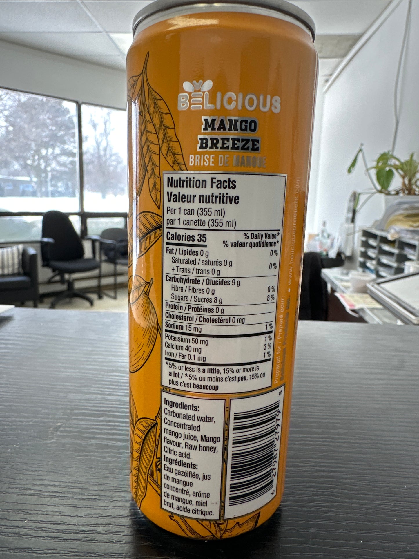 BELICIOUS-MANGO BREEZE HONEY INFUSED SPRAKLING BEVERAGE