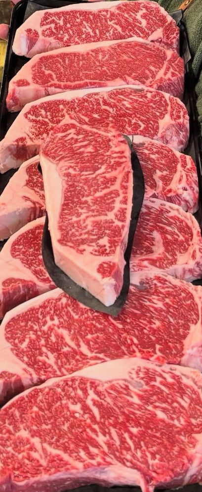 WAGYU STRIPLOIN CUT INTO 8-90z STEAKS!!!